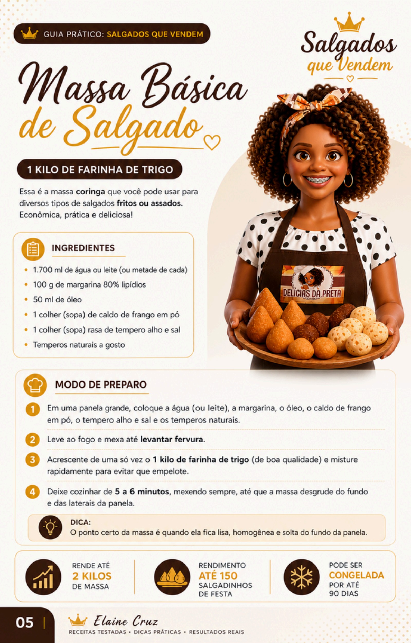 Página de massa básica de salgado